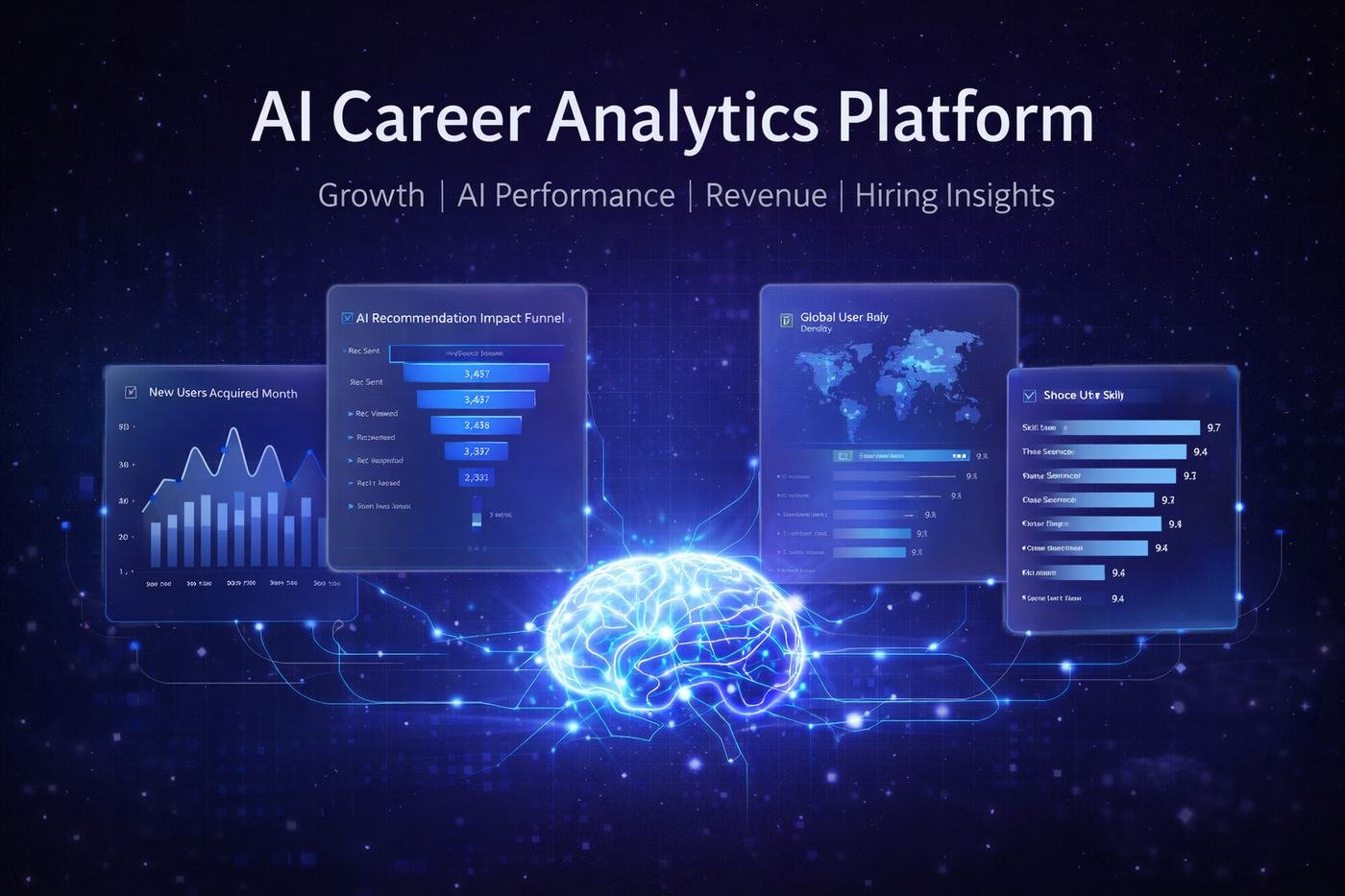 End-to-end product and AI analytics ecosystem dashboard suite
