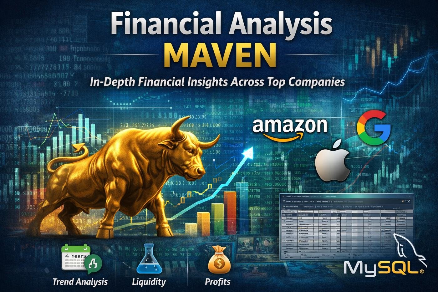 Financial health analysis dashboard of top NASDAQ companies by industry